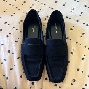Lafayette 148 Black Suede Loafer W 41